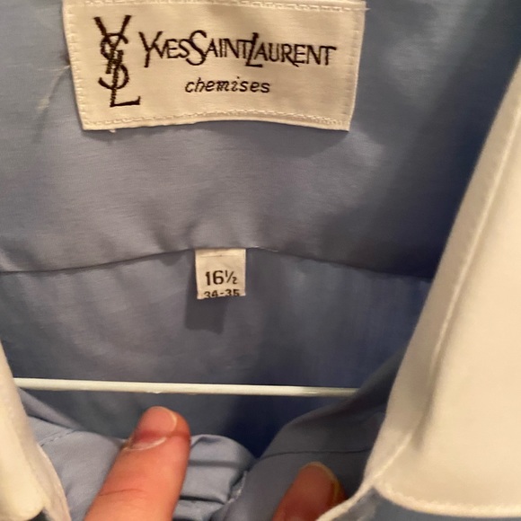 Yves Saint Laurent Mens Button Down Dress Shirt 16.5 4/5 - Picture 2 of 2